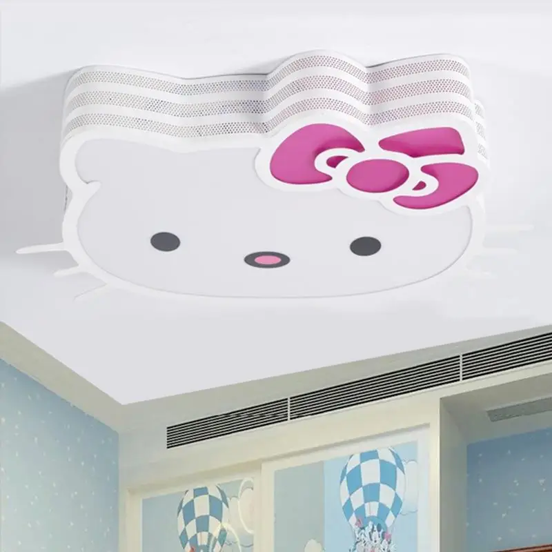 Cartoon led ceiling lamp warm children's room bedroom kitty cat girl princess study | Лампы и освещение