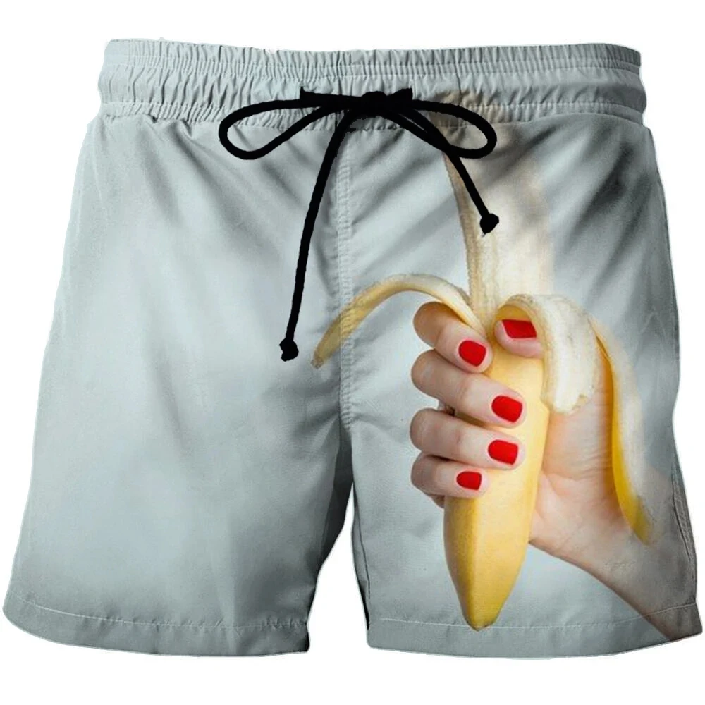 

Men's Fruit Graphic Beach Shorts 3D Pattern Banana Boardshorts Men/Women Short Pants