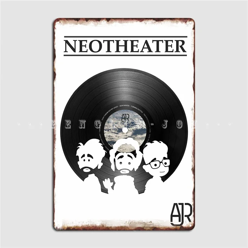 

Ajr Neotheater Poster Metal Sign Bar Cave Wall Decor Cinema Living Room Custom Tin Sign Poster