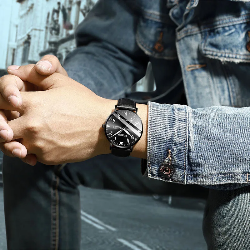 Мужские наручные часы люксовый бренд Спортивные кварцевые мужские простые