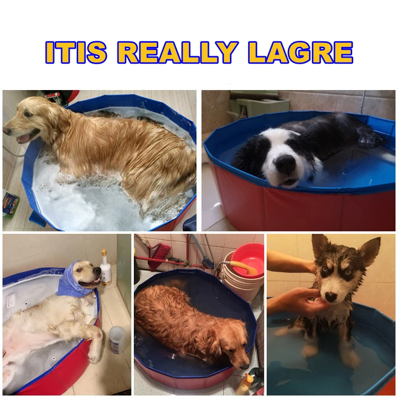

Dog Swimming Pool Pet Bath Bathtub Collapsible Bathing Pool PVC Material For Dogs Cats Kids Outdoor