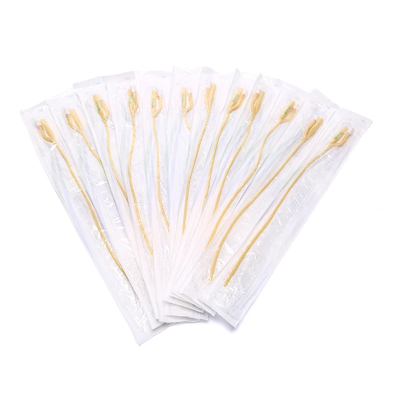 12 шт. в упаковке мочевой катетер с силиконовым покрытием мягким клапаном