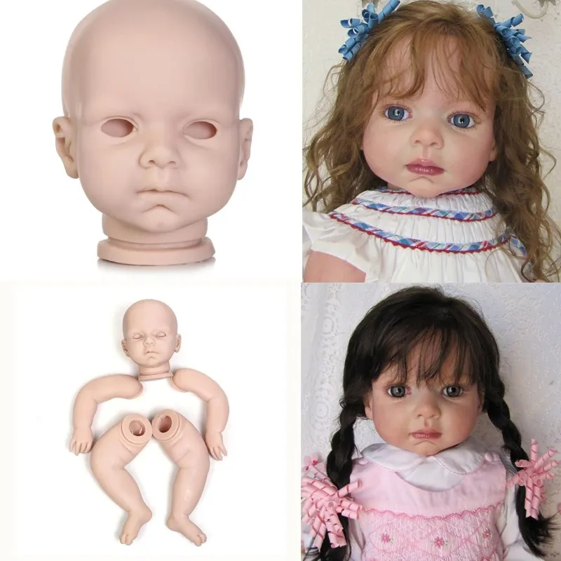 

Новый 28 дюймов Reborn Baby Doll комплект Леонтайн огромный детей ясельного возраста кукольный комплект с подогнутыми ножная кукла платье яркого ц...