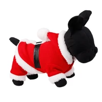 xmas pet santa suit costume apparel for small dogs winter festival dog hooded coat jackets puppy cat clothing chihuahua outfit