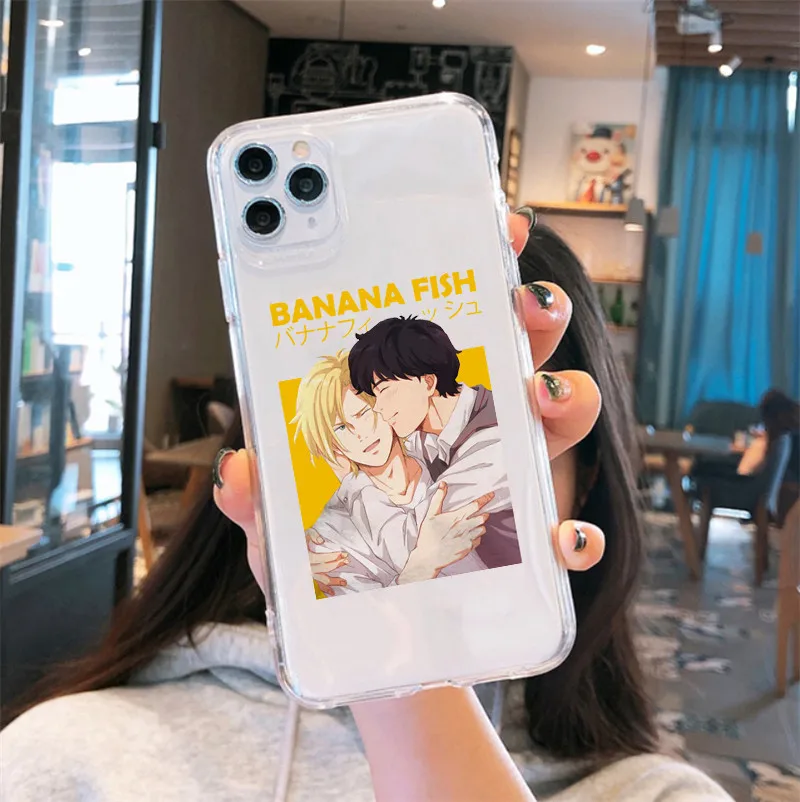 new phone case for iphone 13 12 11 pro xs max x xr 6s 7 8 plus se2 soft silicone clear coque funny japan anime banana fish cover free global shipping
