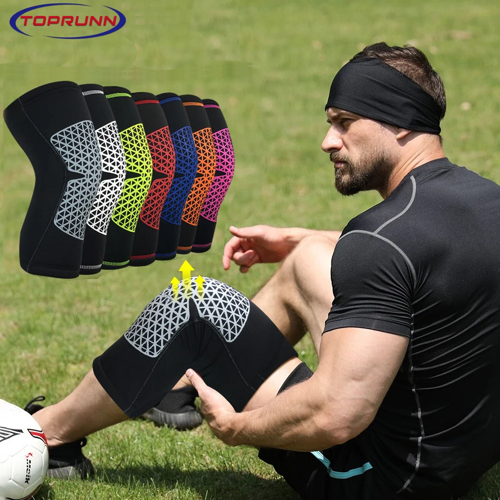 

TopRunn 1PC Fitness Running Cycling Knee Support Braces Elastic Sport Compression Knee Pad Sleeve for Basketball Volleyball