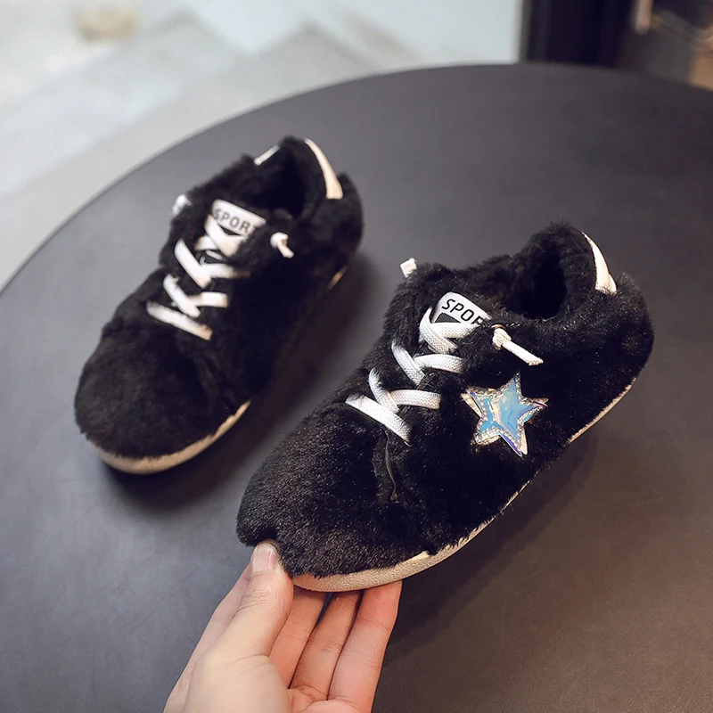 Детские меховые кроссовки 2020 зимняя детская обувь для мальчиков и девочек