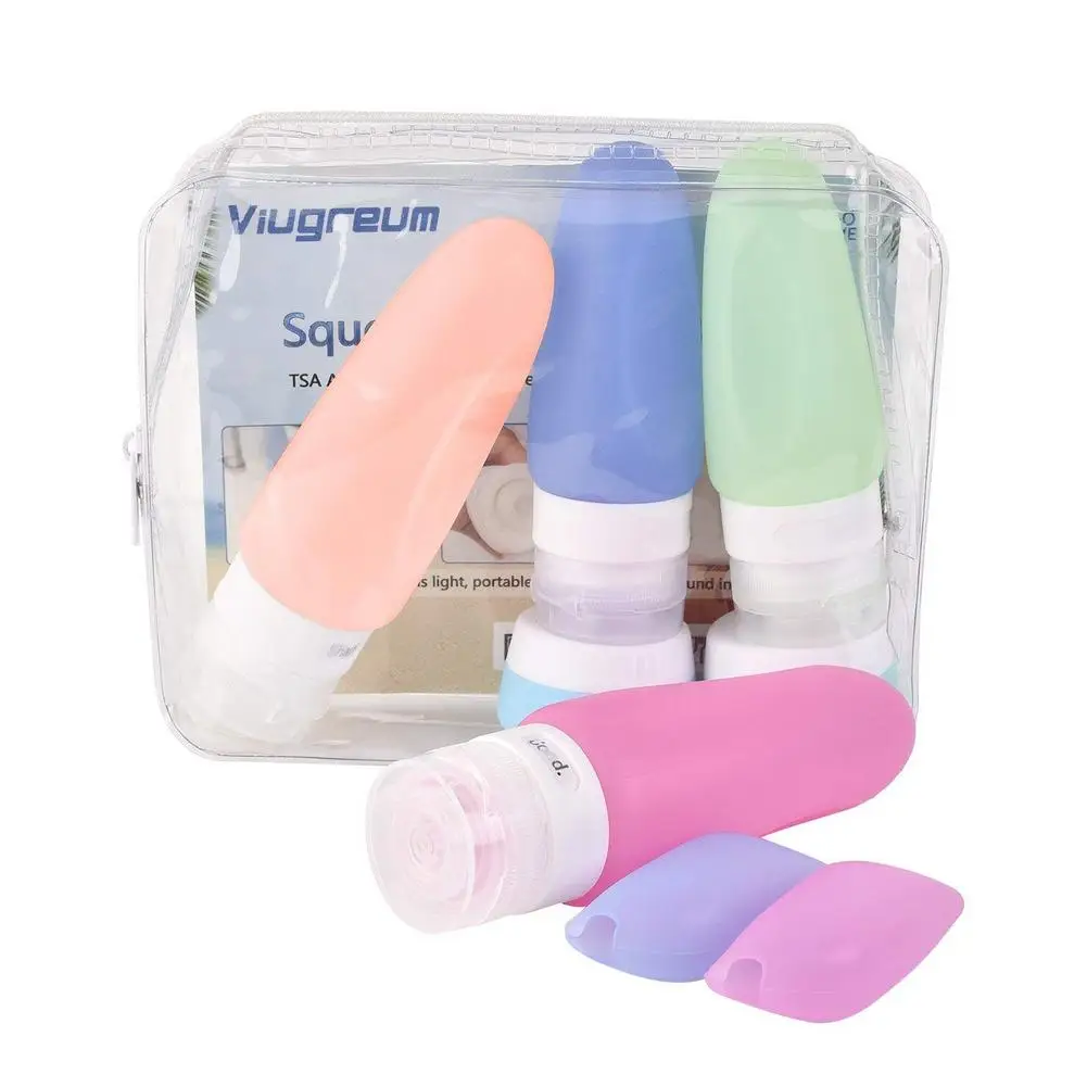 Viugreum 8pcs set Многоцветный Мини силикагель портативный диспенсер для мыла женский дорожный шампунь бутылки для жидкого мыла туалетные принадлежности держатель наборы - Цвет: Viugreum 8pcs set