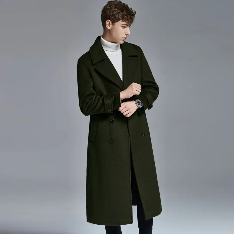 

Chaojue super long double faced wool overcoat for men in winter of 2019