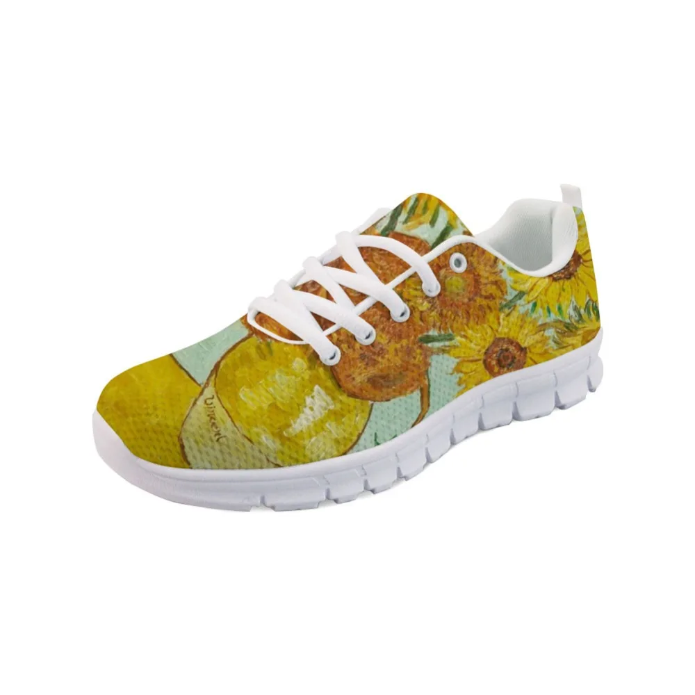 

Sneakers Kid Flats Shoes Spring Painting Art Printed White bottom Comfortable Flats Breathable Vincent van Gogh Master pieces