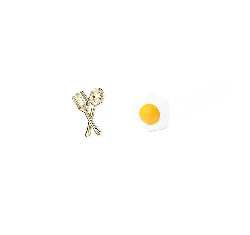 

Trendy Egg Stud Earrings for Women 2020 Fashion Jewelry Spoon Fork Simple Egg Stud Personality Funny Cute Earrings Wholesale