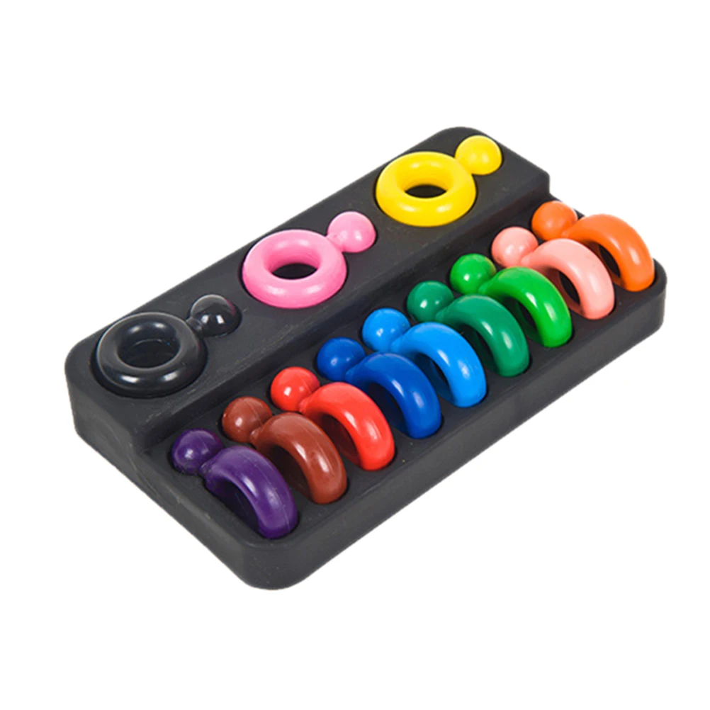 Креативные мелки в форме кольца 12 цветов нетоксичный воск для детей Ранняя