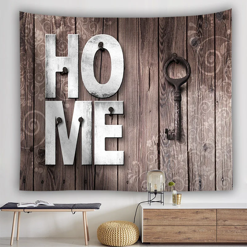 Деревянный узор кирпичный гобелен настенные гобелены цифровая печать фон Ткань