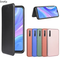 pure color ultra thin phone case for huawei honor 8s 9x pro 20i 10i p30 lite pro nova 4e 2020 carbon fiber cover flip card capa