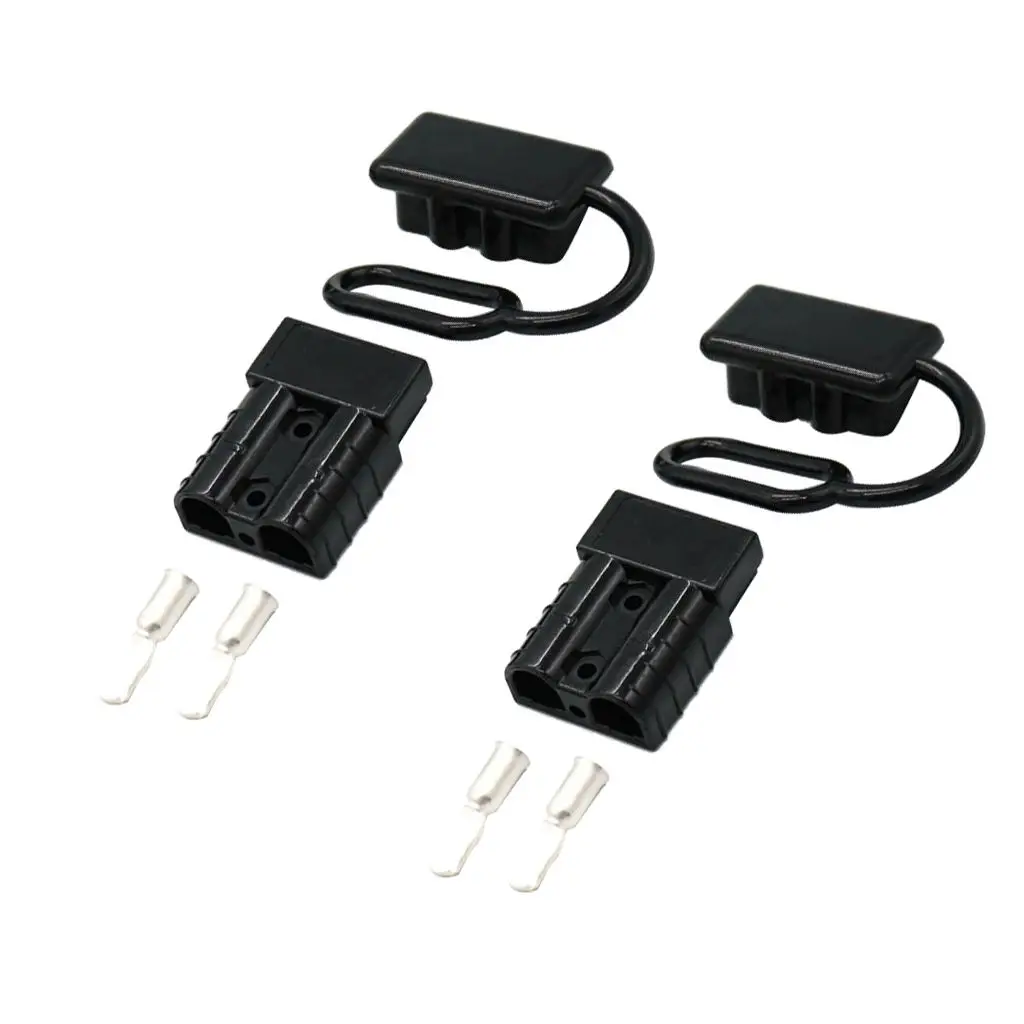 

2 Sets MagiDeal Winch Car Truck 50A 600V Plug Connector with Dust Cover Kits
