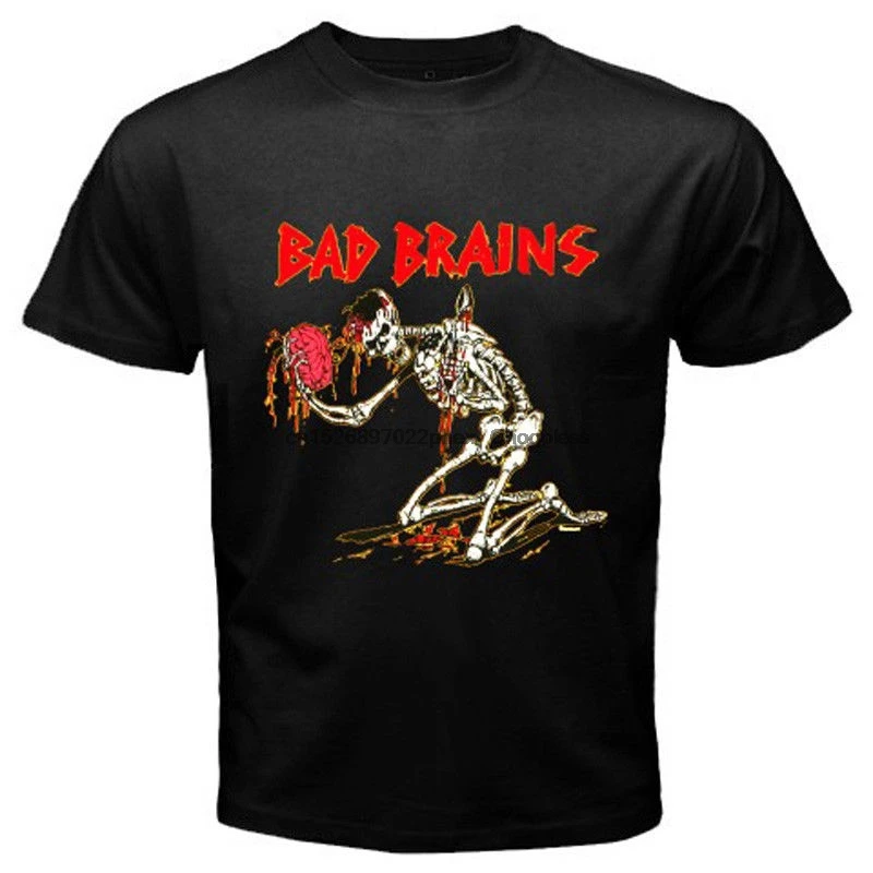 Новый BAD BRAINS логотип скелета Для мужчин комплект из черной кофты с длинным