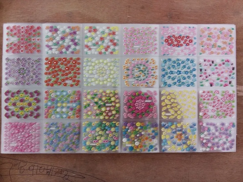 Наклейки для ногтей 3D 10 разных листов набор маникюра и педикюра украшение