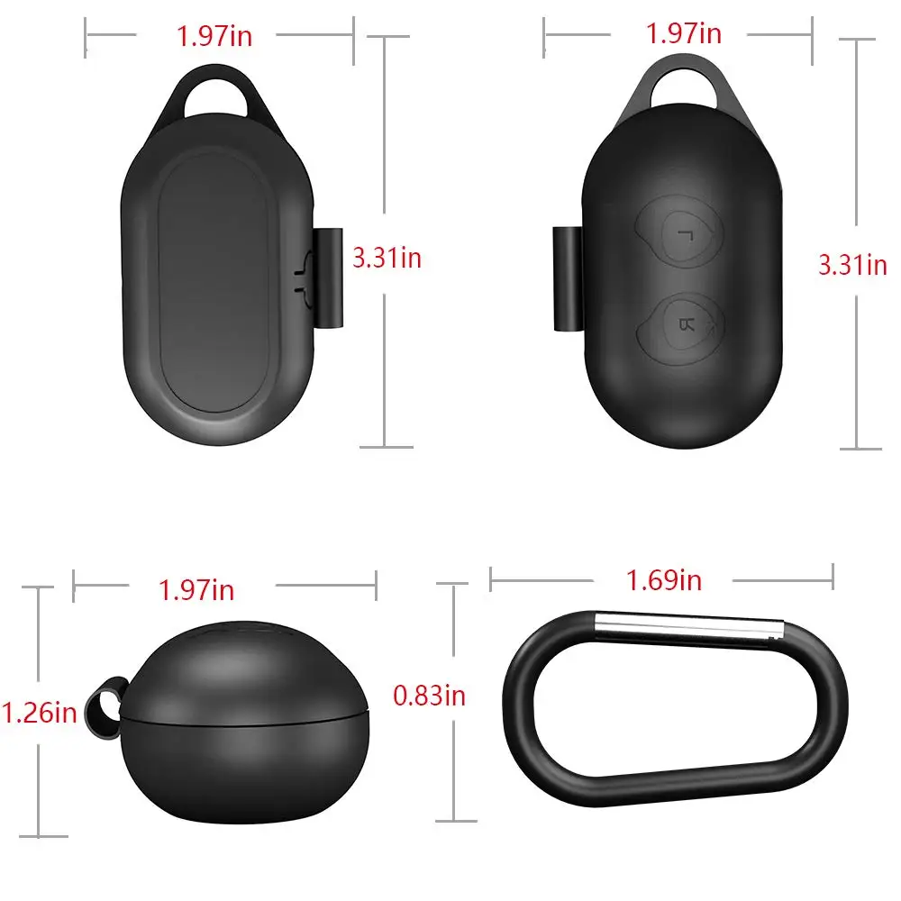 Открывающийся противоударный гибкий силиконовый защитный чехол для samsung Galaxy Buds спортивные Bluetooth наушники
