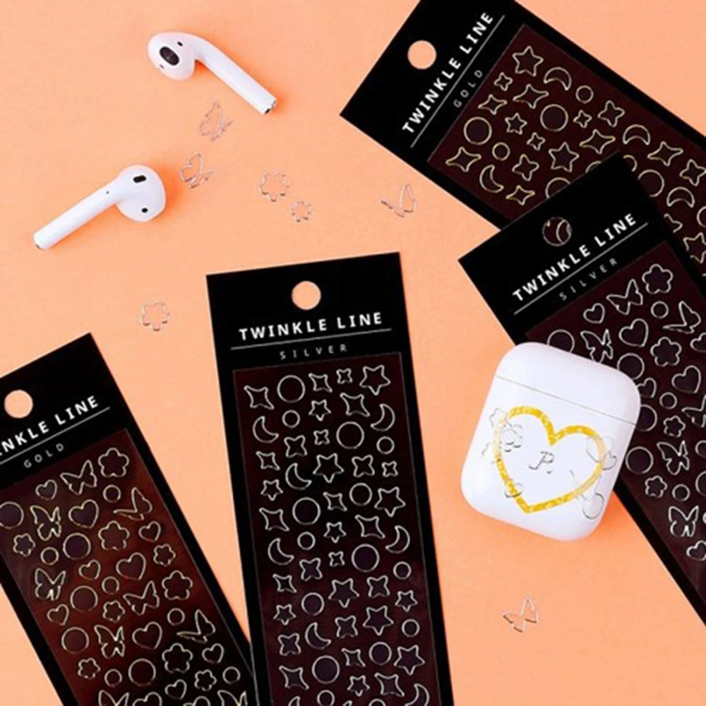 

Kawaii Gold Silver Butterfly Love Sticker Albums Diary DIY Decoration Label Stationery Sticker