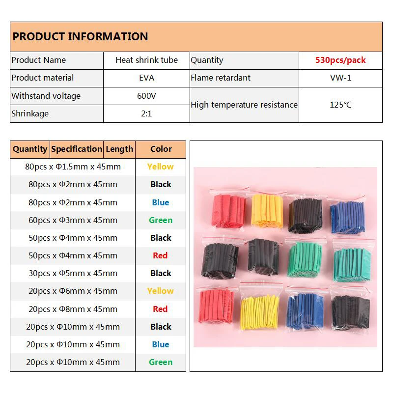 Термоусадочная трубчатая муфта термоусадочная оболочка в ассортименте