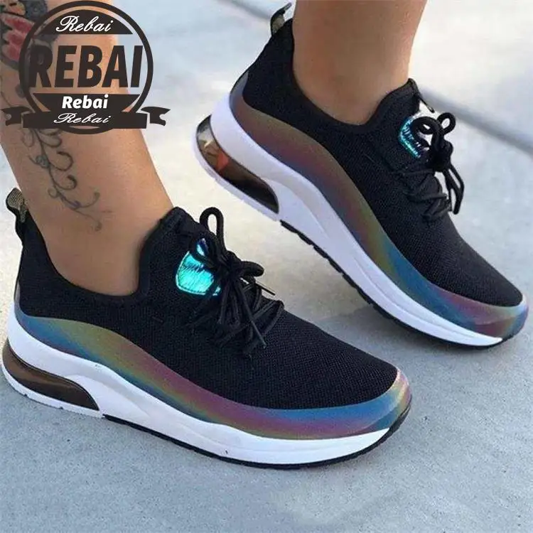

2021 Sneakers Women Casual Shoes Mesh -Cushion Flat Anti-Slip Women Sneakers Outdoor Trainer Female Zapatos De Mujer Shoes