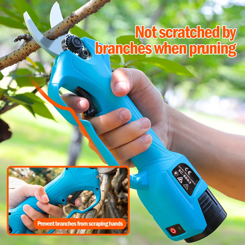 16.8V 28mm Lithium Battery Pruning Scissors / Pruner Garden Tools Electric Shears Cutting Wooden Branches