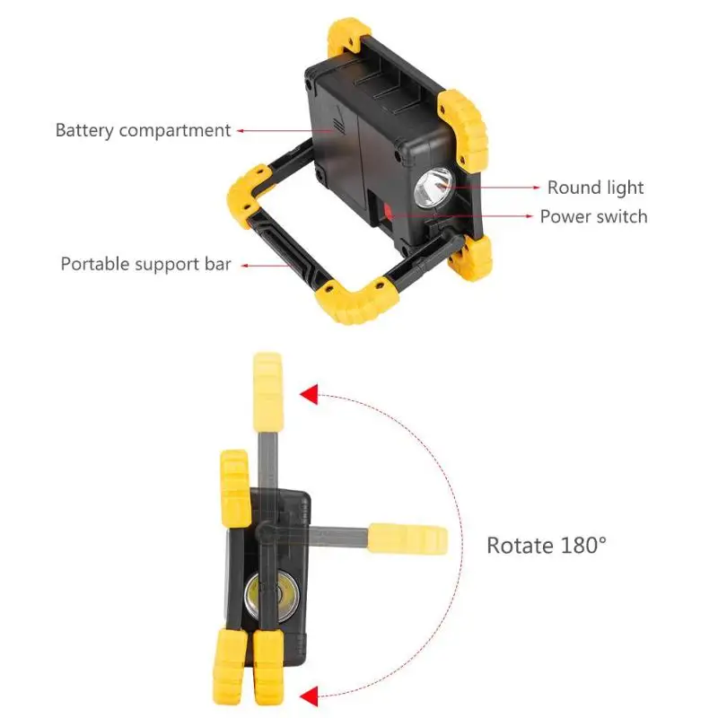 

VKTECH COB LED Energy-saving Work ABS Portable Camping Tent Light 4 Modes Inspection Waterproof Outdoor Emergency Lawn Lighting