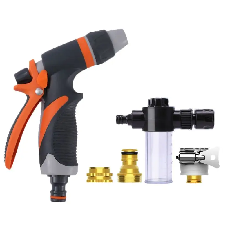 Портативный водяной пистолет высокого давления шланг для полива сада сопло