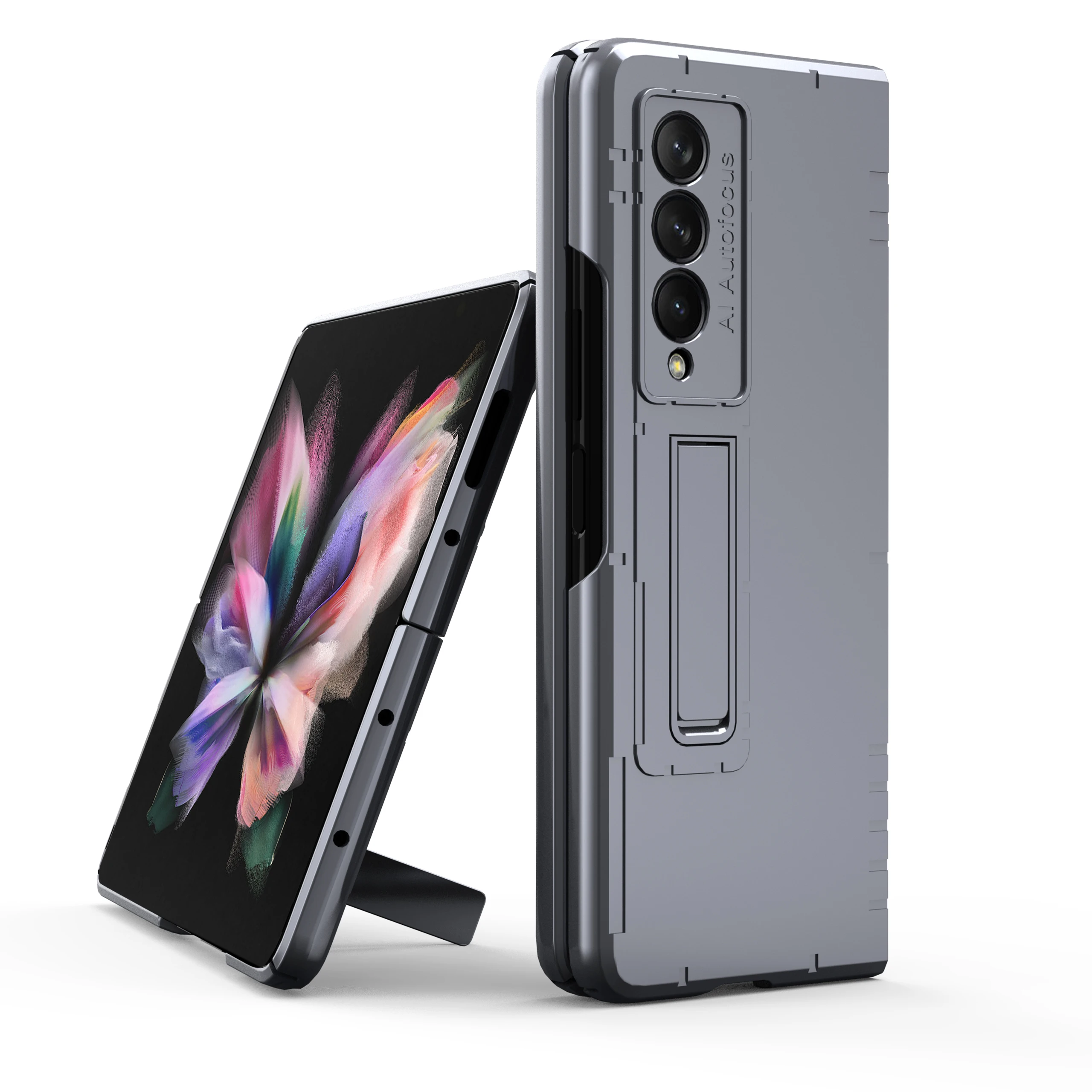 

Heavy Duty Kickstand Armor Case for Samsung Galaxy Z Fold3 Fold 3 5G Anti-Shock Protection Phone Bag Cover