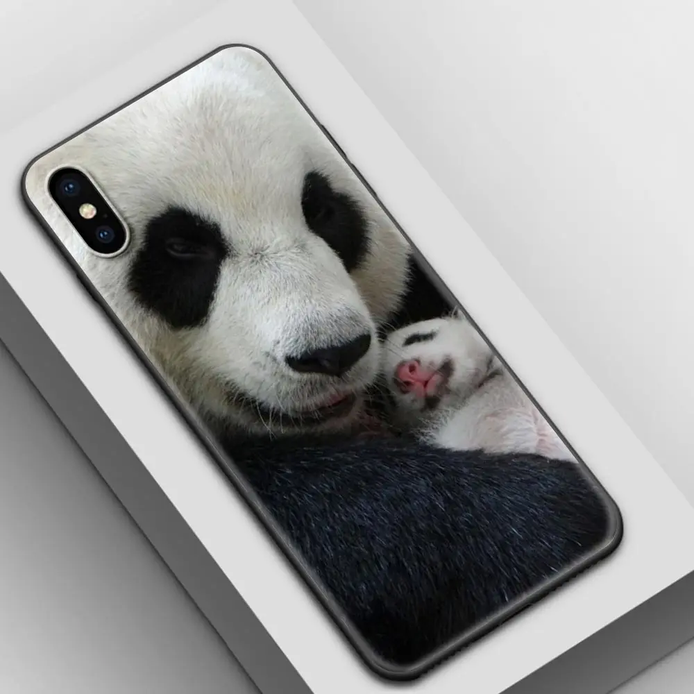 

Panda Phone Case for iPhone 7 8 11 12 Pro MAX 11 Pro 12 Mini XS MAX XR SE 2020 6 6S Plus Soft Fundas Fall Shell Cover