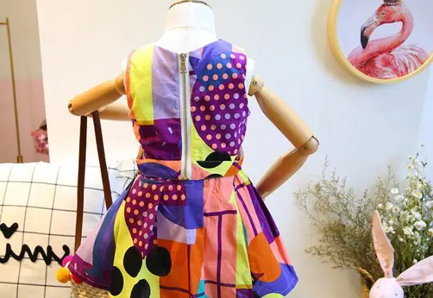 

Cultiseed Girls Sweet Cute Color Print Dress Sets Children Girl Sleeveless Vest Top+Dress 2pc Dress Kids Holiday Casual Dresses