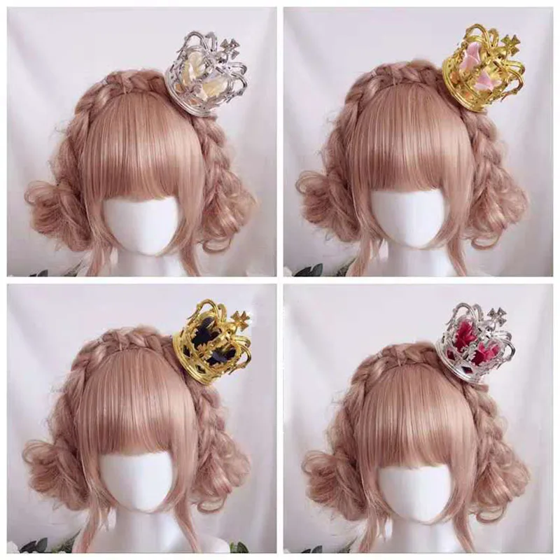 lolita crown hair accessories gorgeous rose band clip headdress golden cospaly | Тематическая одежда и униформа