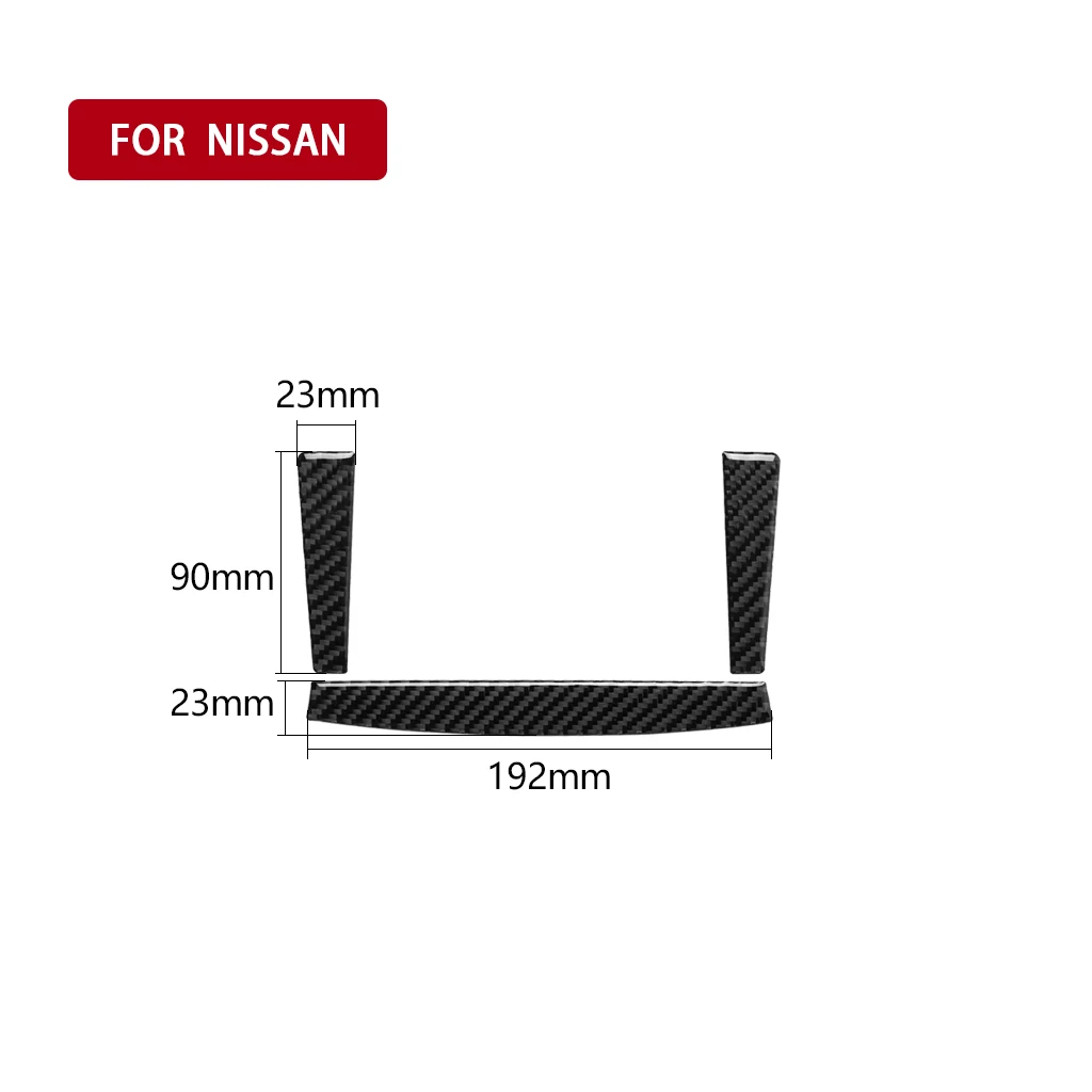 

Carbon fiber Navigation Sticker Center Console 3Pcs Car Cover For Nissan 350Z 2006-2009 Interior