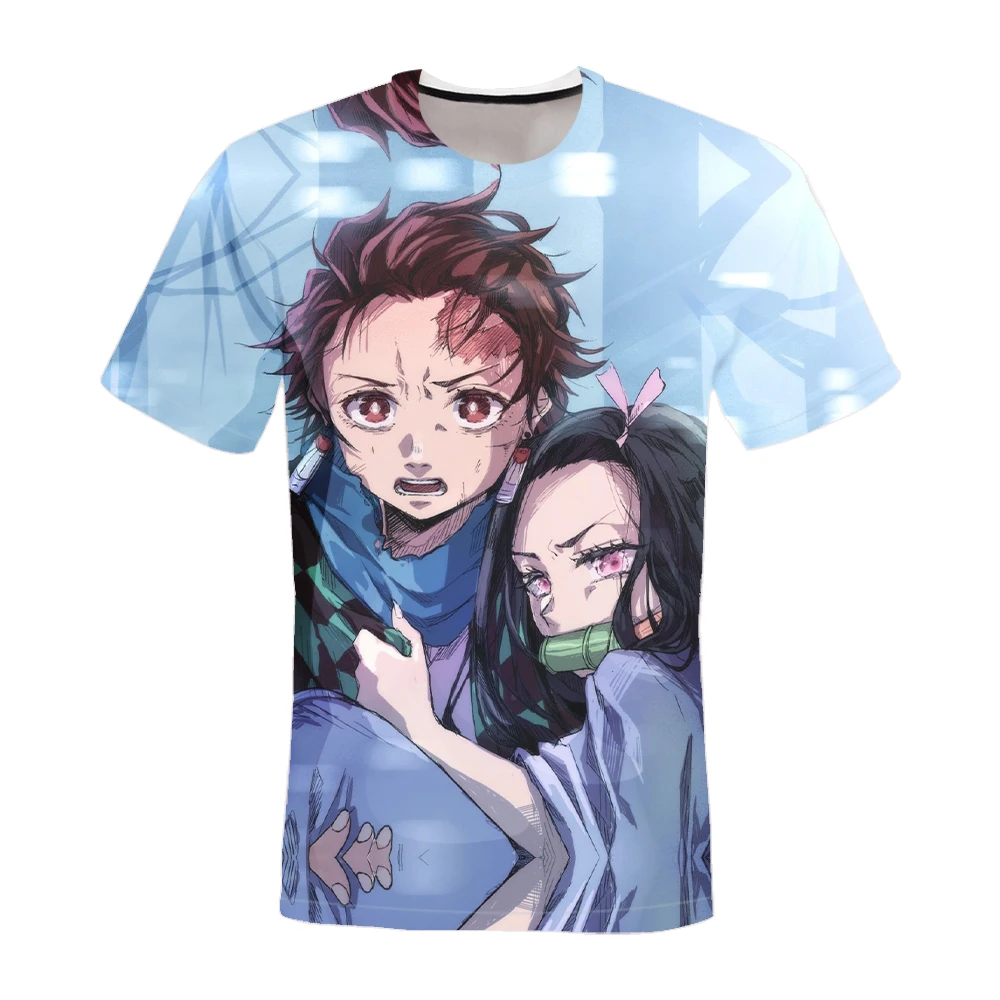 

Dropshipping 3D Printing T shirt Unisex Short Sleeve Shirt Oversized T-shirt Boy/Girl Demon Slayer Tshirts Kid's T-shirts