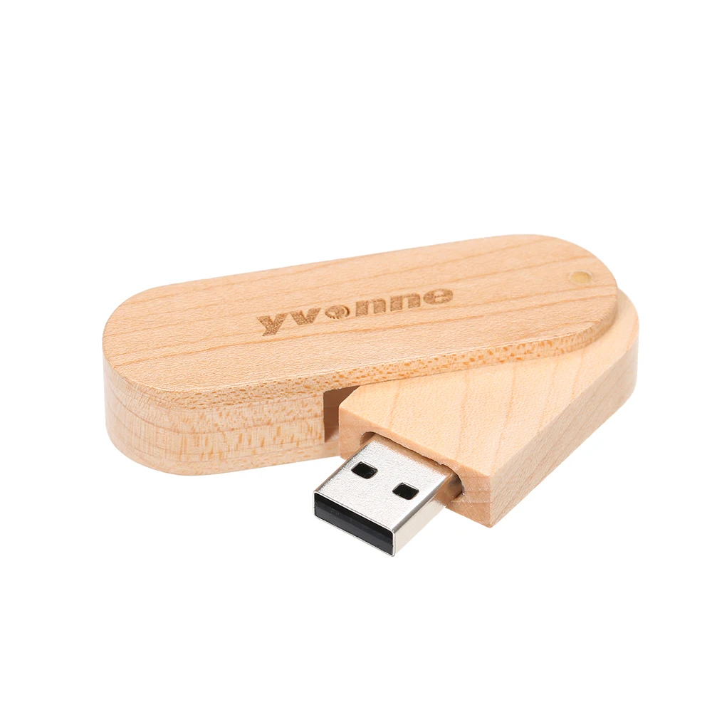 

yvonne Wooden USB Flash Drive Rotatable Pen Drive USB Memory Stick Pendrives Gift USB Memory Stick pen drive U Disk for PC