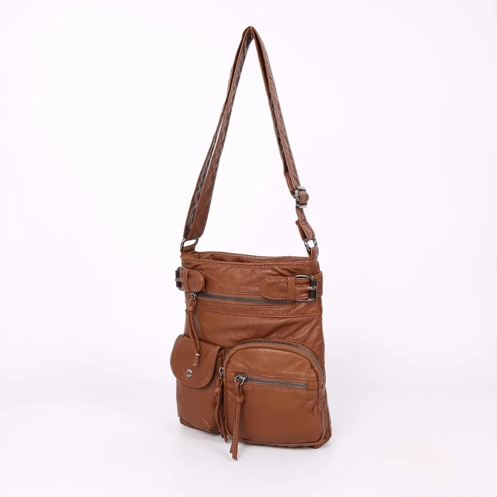 Сумка через плечо с несколькими карманами для женщин ультрамягкий кошелек из