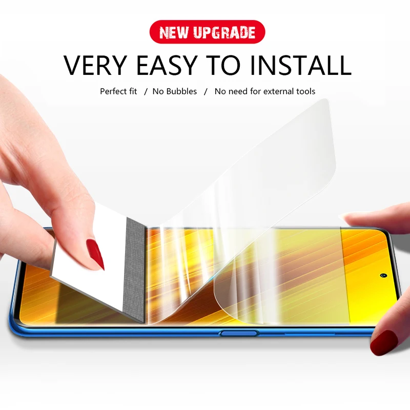Poco X5 Pro X4 GT Hydrogel Film Poco X5 F4 X3 GT M3 M4 Pro 5g Screen Protector Back Film Camera Poco X5 Pro 5G X4GT Soft Glass