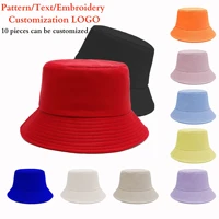bucket hat custom logo embroideryprint summer outdoor panama hat 100 cotton fisherman hats for women men team gift hip hop cap