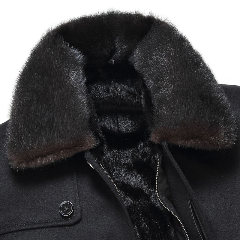 

Real 2020 Mink Fur Coat Men Winter Jacket Warm Wool Cashmere Coats Mens Mink Jackets Parka Hombre