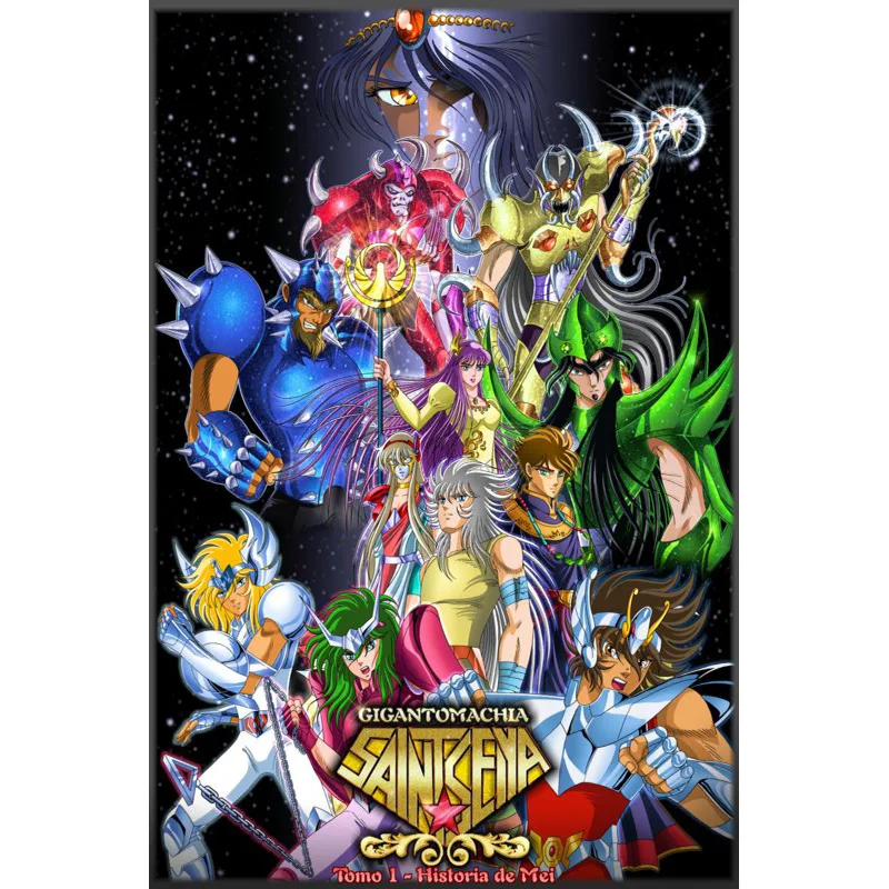 Лидер продаж настенный художественный постер Saint Seiya из шелковой ткани печатная