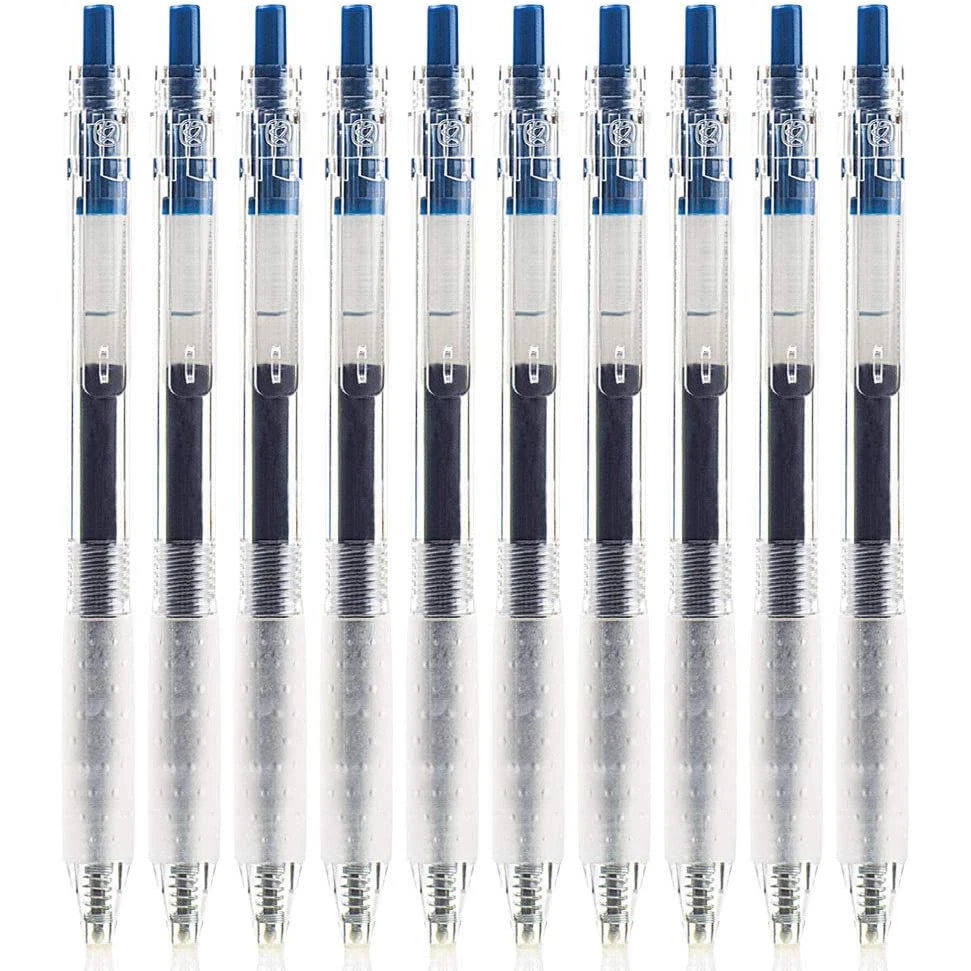 

Ручки с выдвижными гелевыми чернилами, тонкие гелевые ручки 0,5 мм с удобным захватом, черные/красные/синие чернила, 10 шт./упаковка