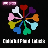 amkoy 100pcs colorful plant markers garden bonsai succulent seedings tags sign pvc gardening labels stake on soil paint sticks