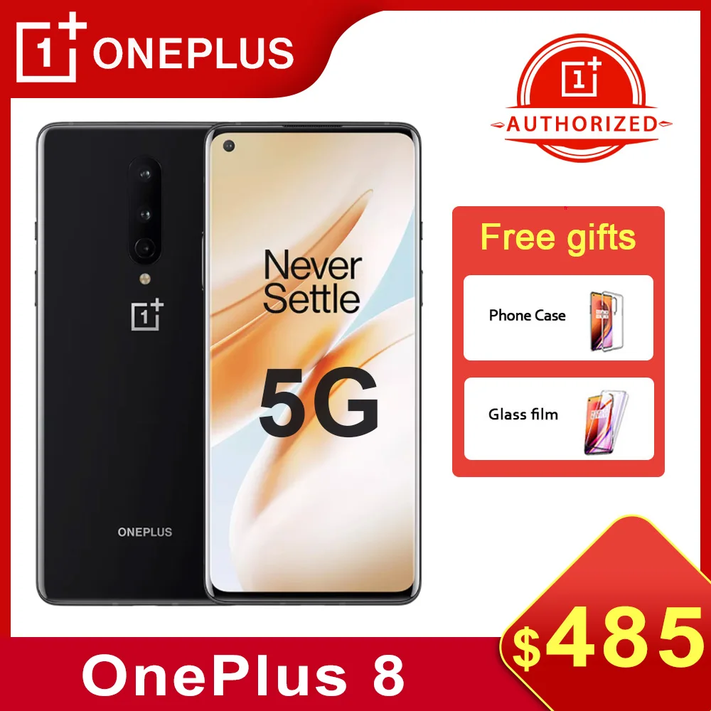 Глобальная прошивка Oneplus 8 5G мобильный телефон ГБ 128 6 55 &quot90 Гц активно матричные