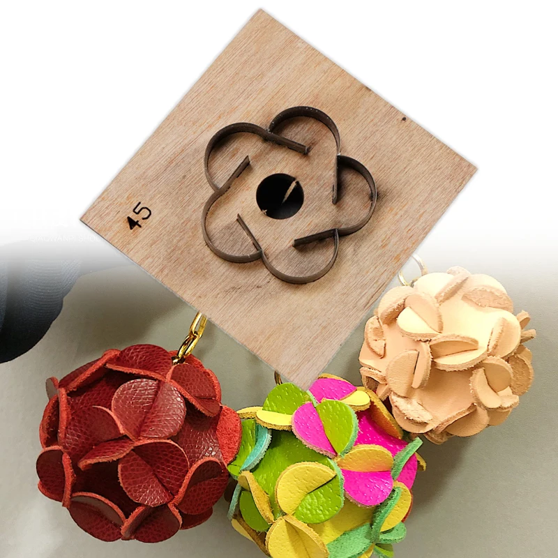 

Creative Hydrangea Pendant Cutting Mould Leather Tool Handcraft Leather Hydrangea Template DIY Ornament Making Leather Die