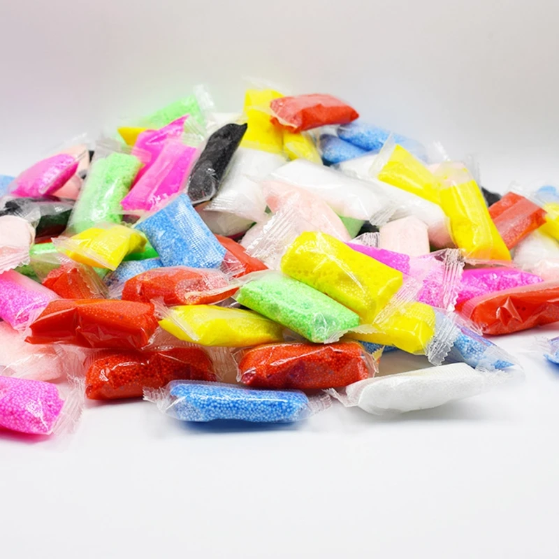 8pcs Pack DIY Snow Mud Particles Accessories Slime Balls Small Tiny Foam Beads For Floam Filler Supplies Light Clay - купить по