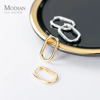 modian simple letter o shape earring geometric oval 925 sterling silver hoop earring for women fashion fine jewelry accessories