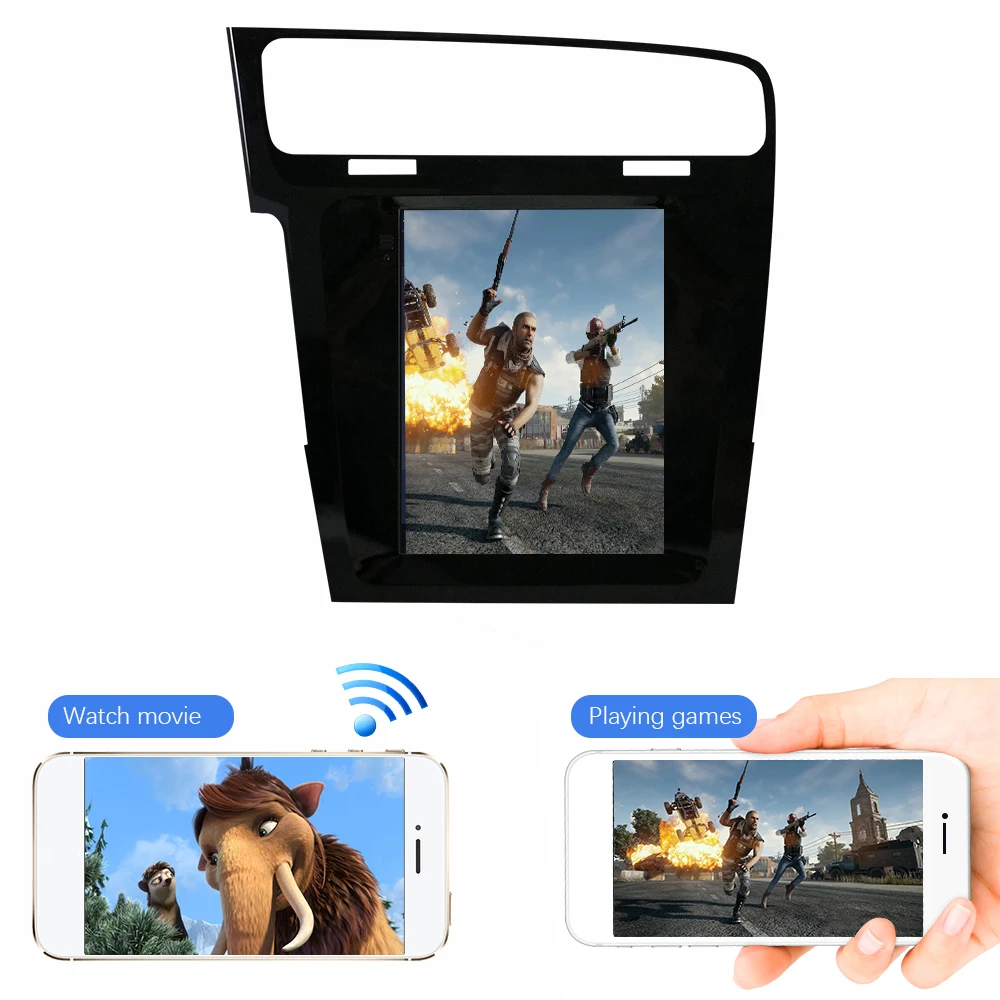 Автомагнитола для Volkswagen Golf 7 мультимедийный плеер с вертикальным экраном 2013-2015 GPS