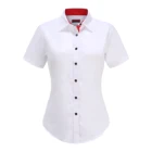 Весенние топы Dioufond с коротким рукавом, Женская Повседневная рубашка с отворотом, рубашка 2020, модная блузка с простым принтом, Рубашки, Топы, блузки