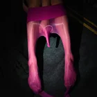 Чулки мужские Бесшовные, глянцевые, с U-образным выпуклым мешочком, сверхтонкие, 360