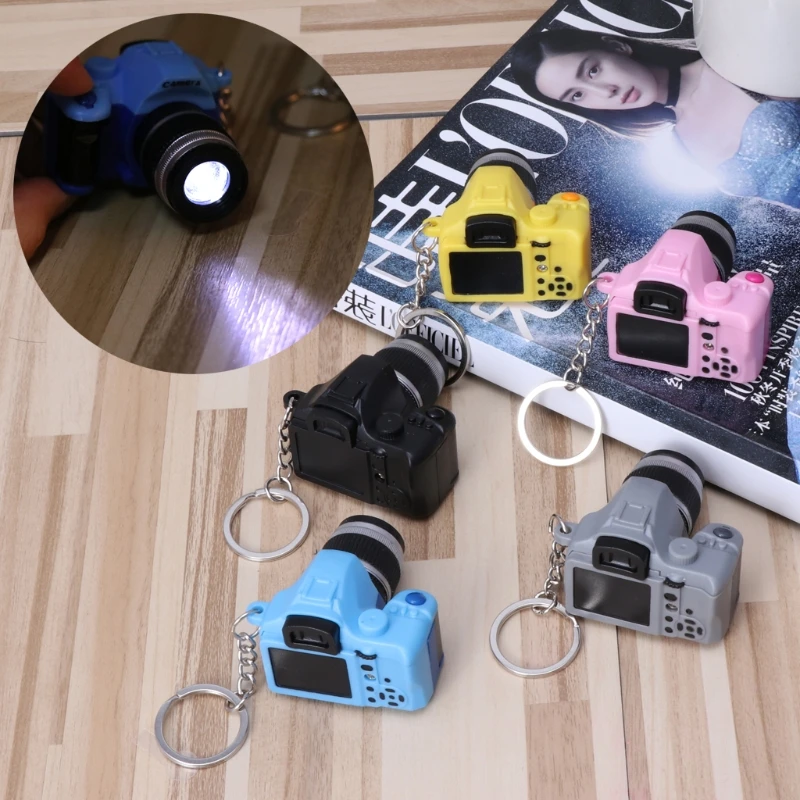 Mini Digital Reflex DSLR Camera LED Flash Light Torch Shutter Sound Keychain | Украшения и аксессуары